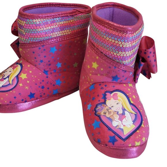 JoJo Siwa Slippers JoJo Siwa Boot Slippers JoJo Siwa Bootie Slippers Size 9/10 - Picture 12 of 12